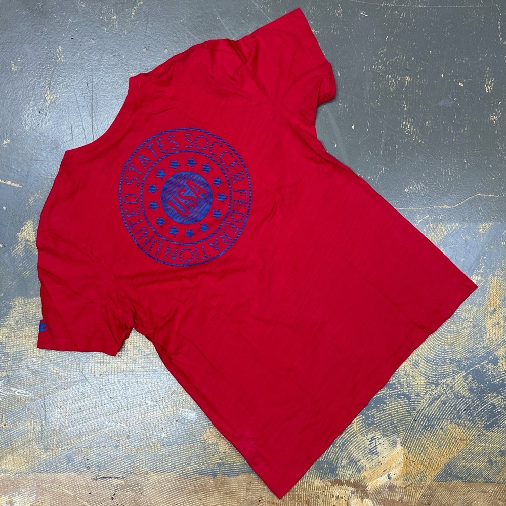 Nike USA Soccer Heather Red Shirt 608617-646 USWNT Olympics Alex Morgan